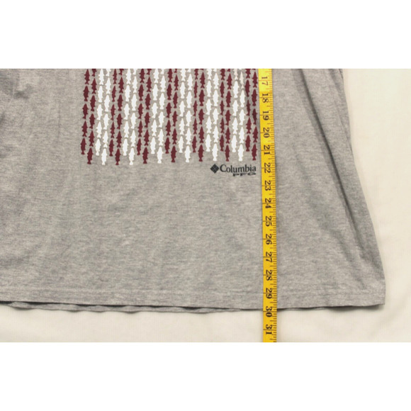 Columbia American Flag Fishing Graphic T-Shirt Men XXL Short Sleeve Gray Crew - Picture 4 of 7